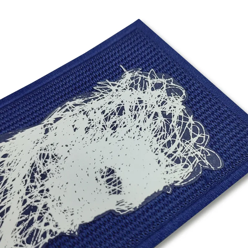 Woven & Silicon Printing Blue Outdoor Patches Woven Label Custom Garment Accessories Suitcase Iron On Badges - bt63899 - Golden Brand