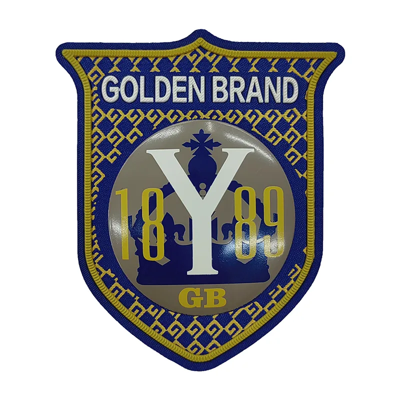 1889Y TPU High Frequency Heat Transfer Embroidery Patches Custom Clothing Badges - BT63925 - Golden Brand