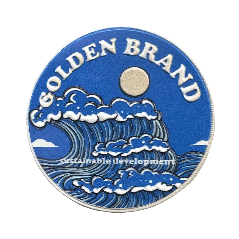 Spray Pattern TPU High Frequency Heat Transfer Patches Good Quality Custom 3D Embossed Diy Clothing Badges - YS2308080 - Golden Brand