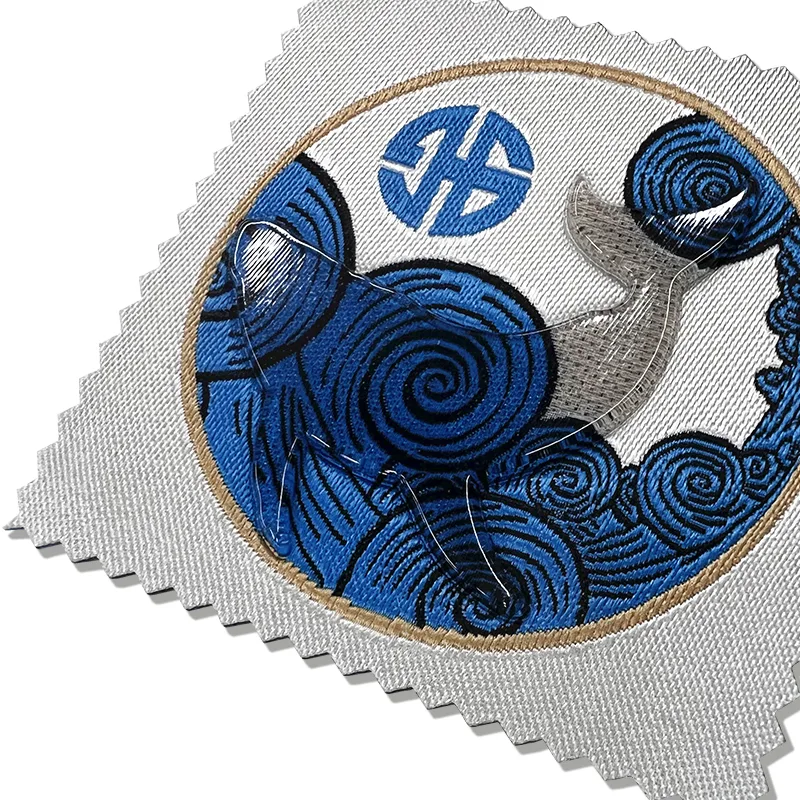Dolphins TPU High Frequency Heat Transfer Patches Good Quality Custom 3D Embossed Diy Clothing Badges - YS2308090 - Golden Brand