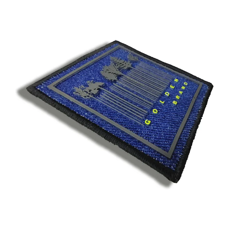 Embroidery & Trees Pattern Silicon Printing Badges Custom Clothing Accessories Suitcase Cloth Sticker Patches - YS2309057 - Golden Brand