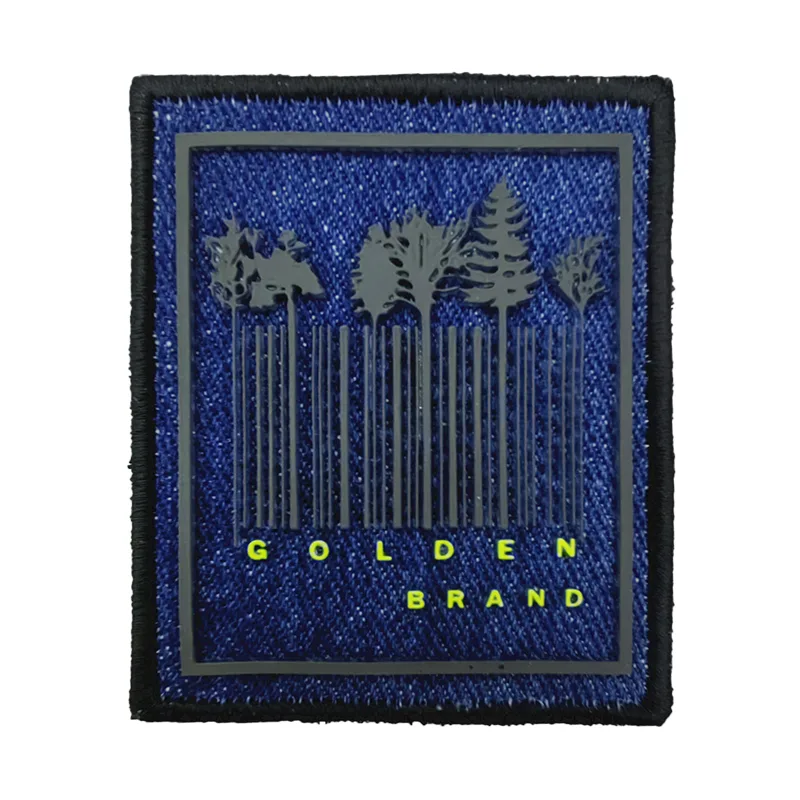 Embroidery & Trees Pattern Silicon Printing Badges Custom Clothing Accessories Suitcase Cloth Sticker Patches - YS2309057 - Golden Brand