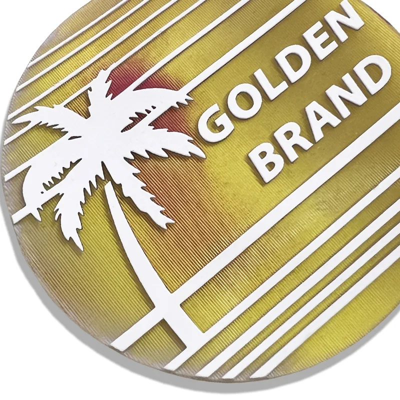 Color Changing Film Recycled Silicon Printing Sunset Surf Series Patches Custom Clothing Bag Accessories Badges - YS2309212 - Golden Brand