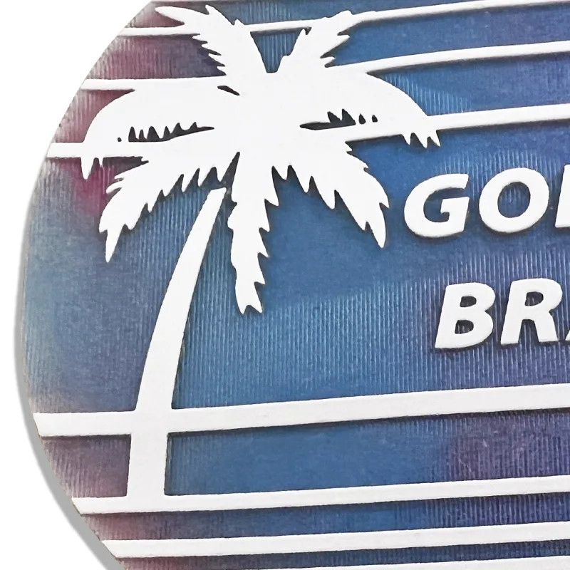 Color Changing Film Recycled Silicon Printing Sunset Surf Series Patches Custom Clothing Bag Accessories Badges - YS2309212 - Golden Brand