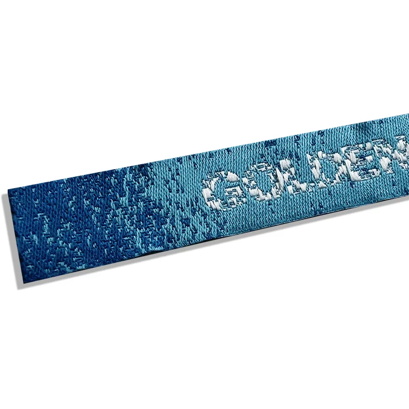 Blue Ombre Jacquard Tape Custom Logo Weave Straps Band Jacquard Tape Webbing For Garment Accessories - bt63891 - Golden Brand