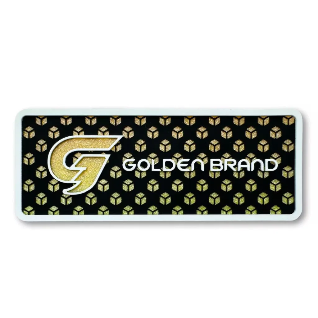 Silicone diamond-pattern texture + highlighter badge, suitable for outdoor/workwear multi-scenario use Gold-plated three-dimensional craftsmanship × geometric textures, reshaping the premium feel of signature accessories - YS2510037 - Golden Brand