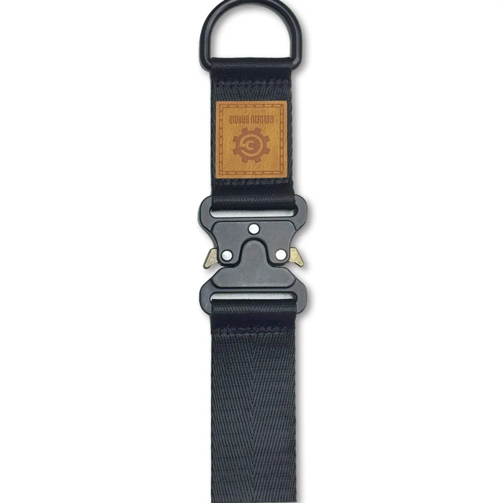 Woven Tactical lanyard / Quick hang tool Pockets Badges Quick-release clips, D-ring matte metal hangers - GB234 - Golden Brand