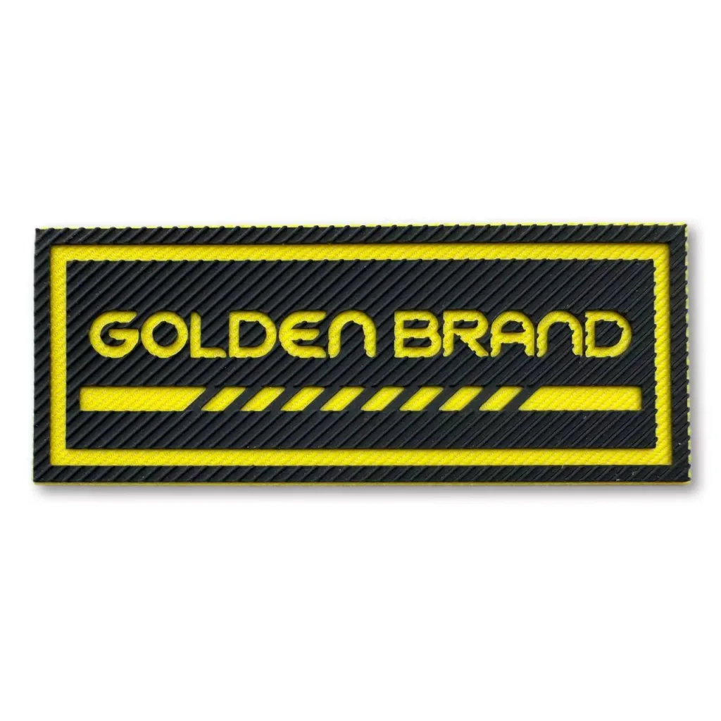 Black and yellow warning colour scheme + striped texture, rugged accents suited to industrial workwear / outdoor settings  - BT64684-1 - Golden Brand