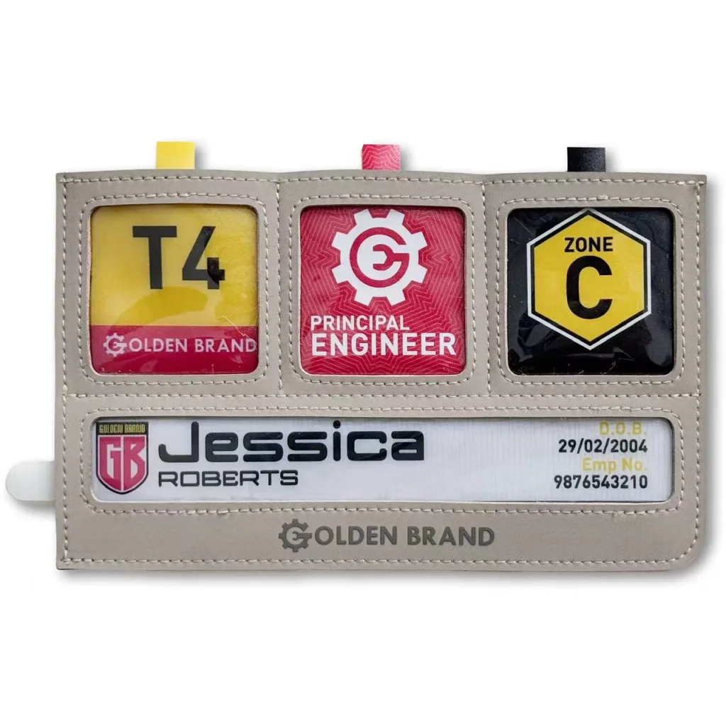 Golden Brand Industrial-Style ID Card Holder: The Distinctive Identification Tool for Workplace and Project Settings - GB17 - Golden Brand