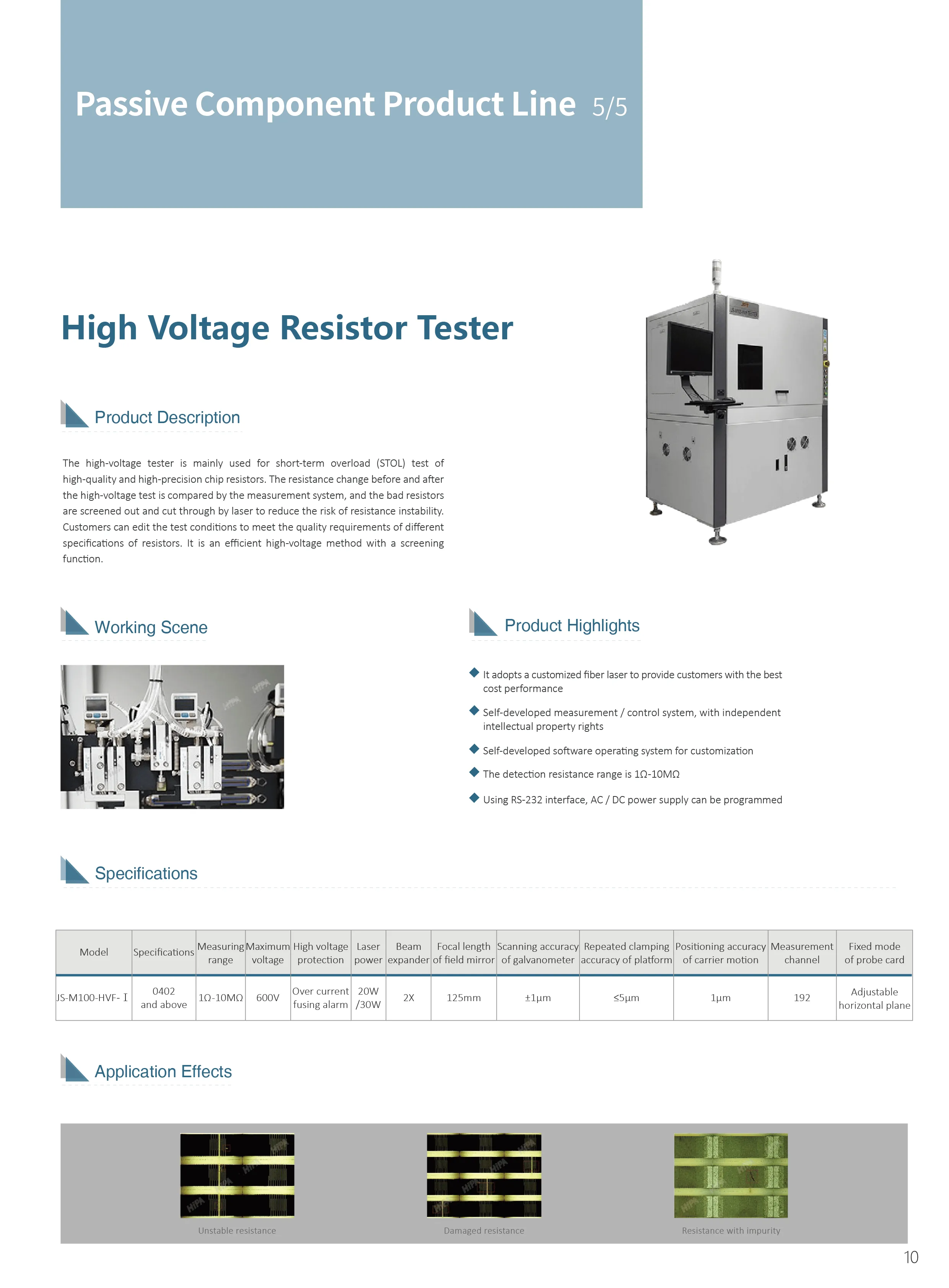High Voltage Resistor Tester HiPA