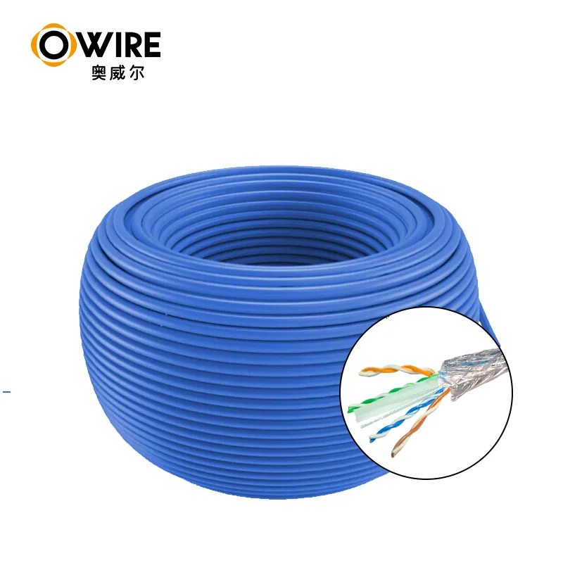 305M Cat6 Ethernet Cable Reel Box Utp Lan Cable With Solid Conductor - Blue