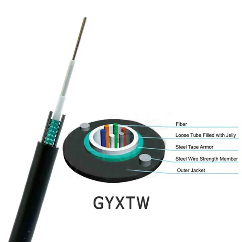 2 4 6 8 16 24 Aerial Armoured Outdoor Gyxtw 1km 2km Price G652d Single Mode 12 Core Fiber Optic Cable