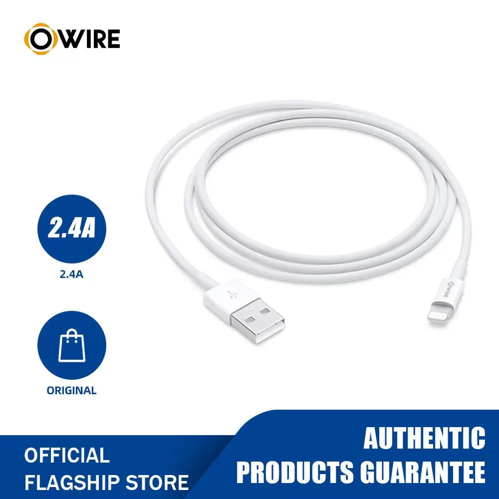 OWIRE Fast Charging Mobile Phone Apple Data Cable PVC White
