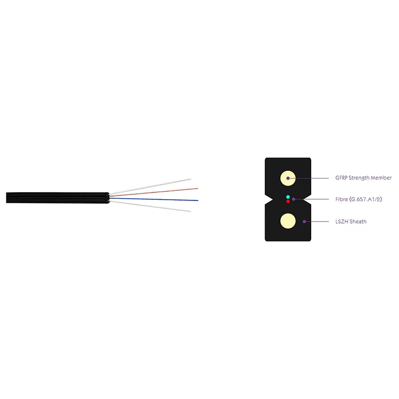 Ftth Indoor Bow Type Optical Fiber Cable Owire