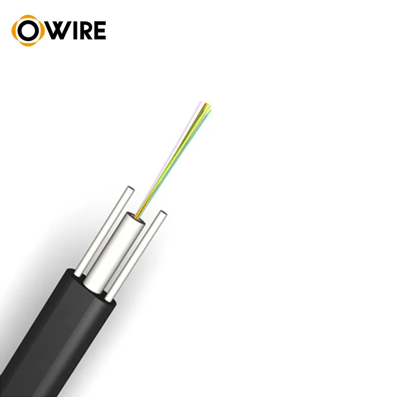 1-24 Core FTTH Flat Single-tube dielectric Aerial outdoor drop Fiber ...