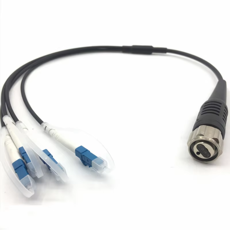 ODC To 4xLC G657A1 5.0mm LSZH Outdoor Armored ODC Fiber