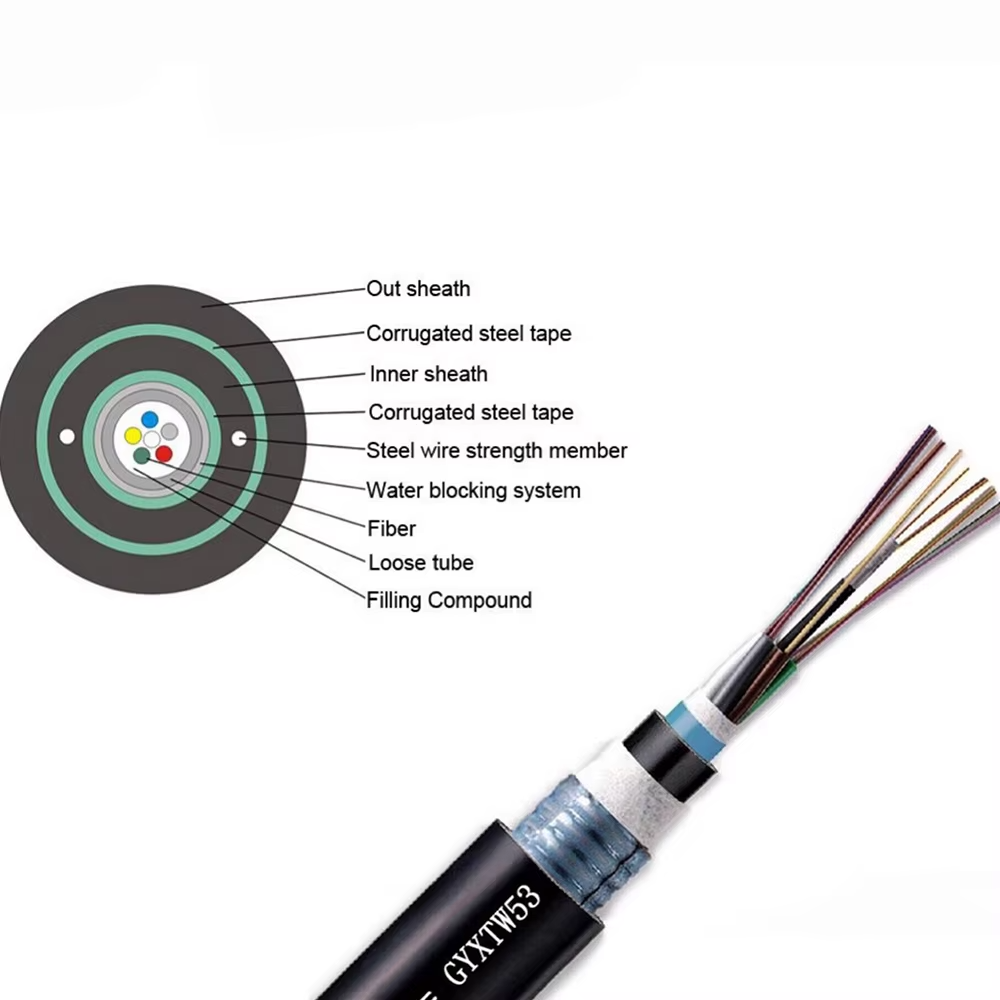 2-24 core Aerial Anti-rodent Double Armored Central Loose