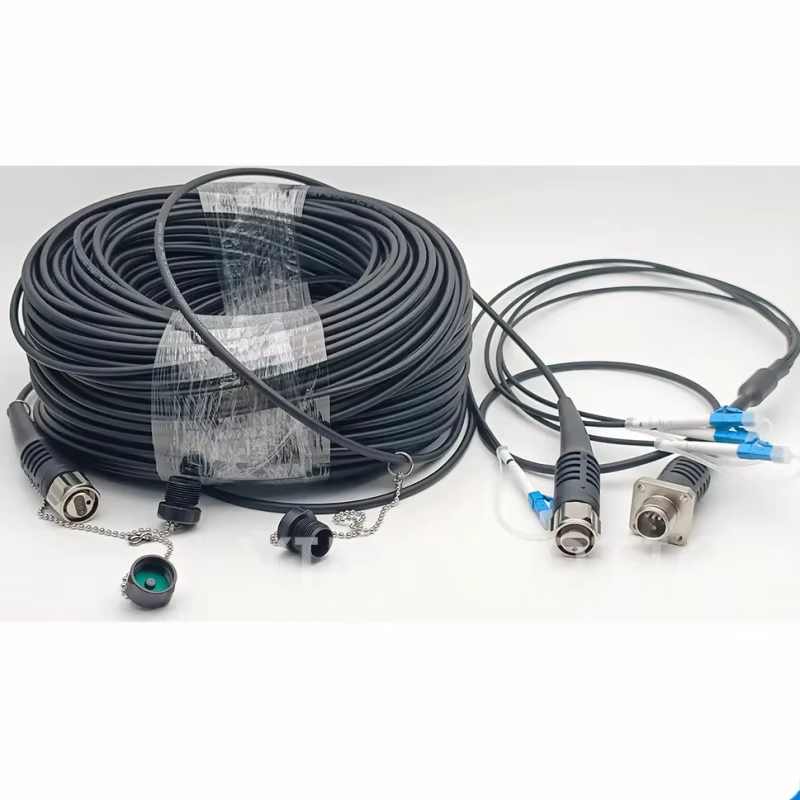 ODC To 4xLC G657A1 5.0mm LSZH Outdoor Armored ODC Fiber