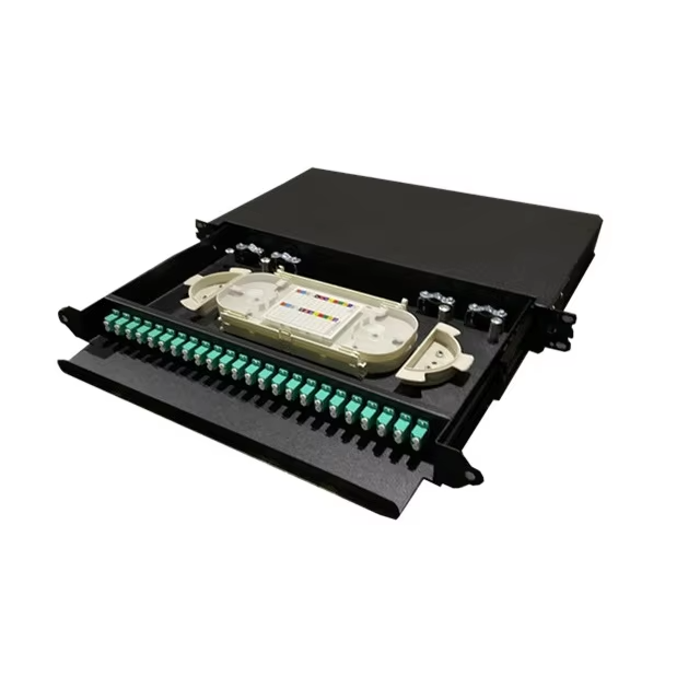 48 Port LC Adapters 1U 19 Inch Rack Mount LIU Unloaded OM3 Fiber ...