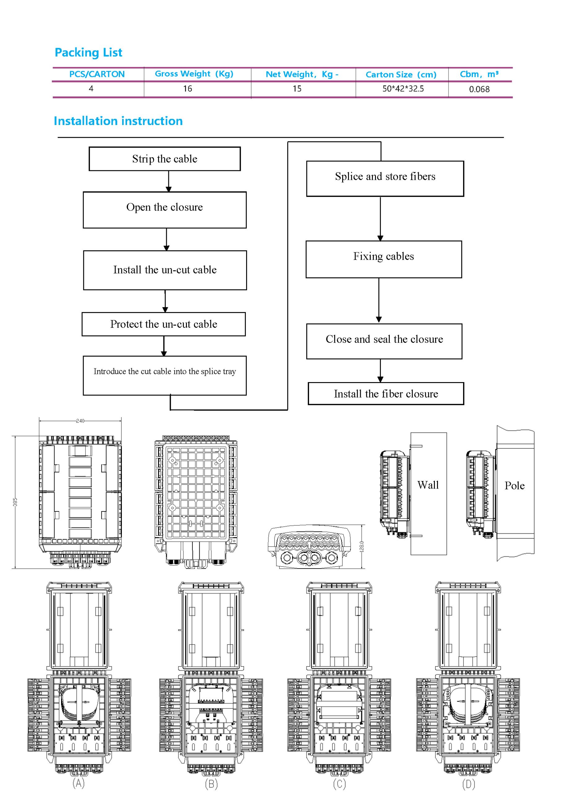 ST-F200C 16 Core Fiber Optic Distribution Box