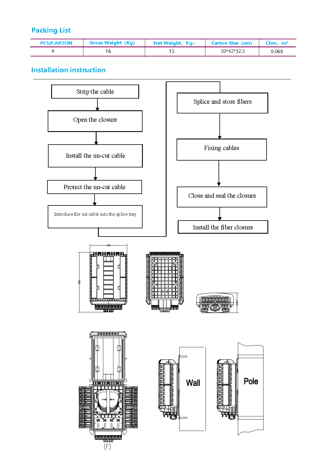 ST-F200F 24 Core Fiber Optic Distribution Box