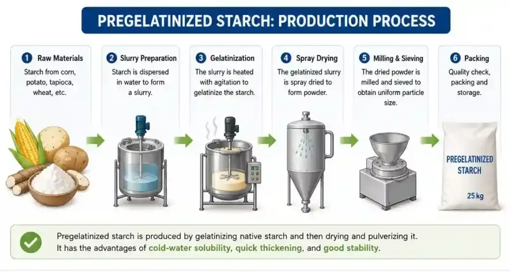 Details on Pre-gelatinized Starch Production