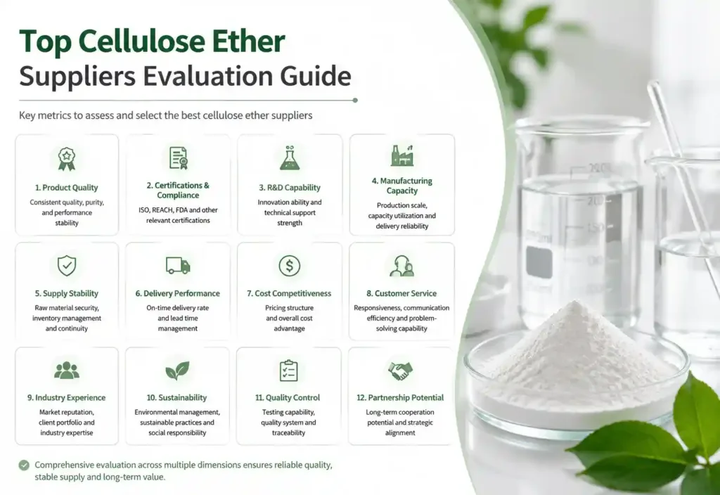 Cellulose Ether Suppliers Evaluation