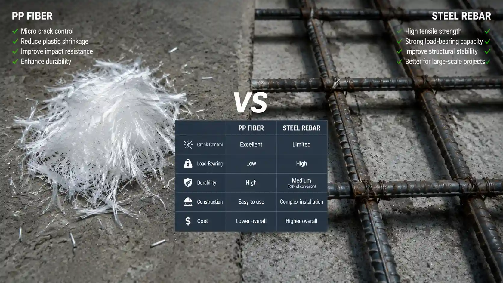 Fiber Reinforced Concrete vs Rebar